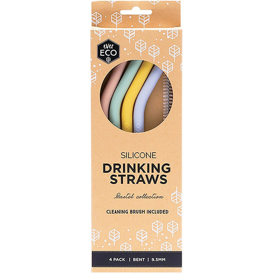 Ever Eco Silicone Drinking Straws Bent