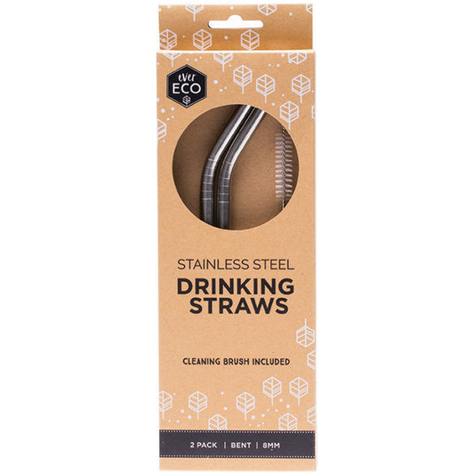 Ever Eco Stainless Steel Drinking Straws Bent