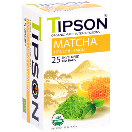 Tipson Organic Matcha with Honey & Lemon Tea