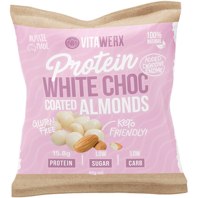 Vitawerx Protein White Chocolate Coated Almonds