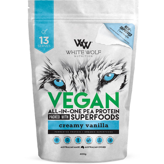 White Wolf Vegan All-In-One Superfood Pea Protein Blend