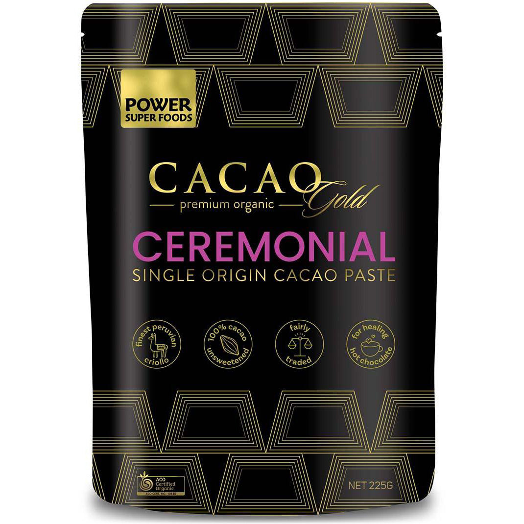 Power Super Foods Cacao Gold Ceremonial Single Origin Cacao Paste