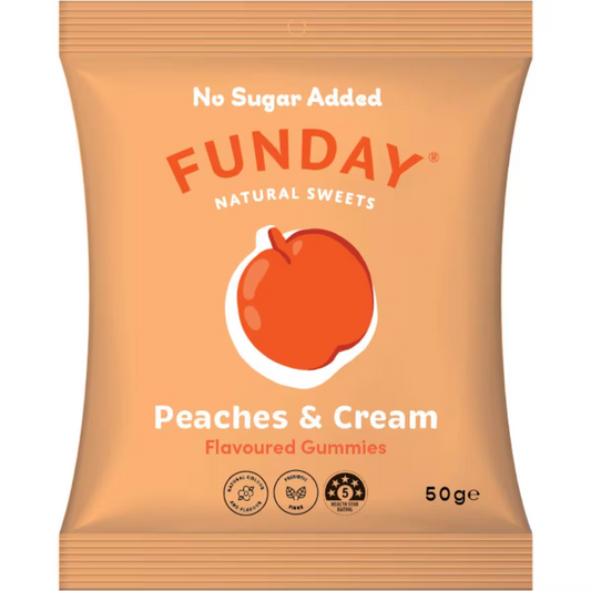 Funday Natural Sweets Peaches & Cream Flavoured Gummies