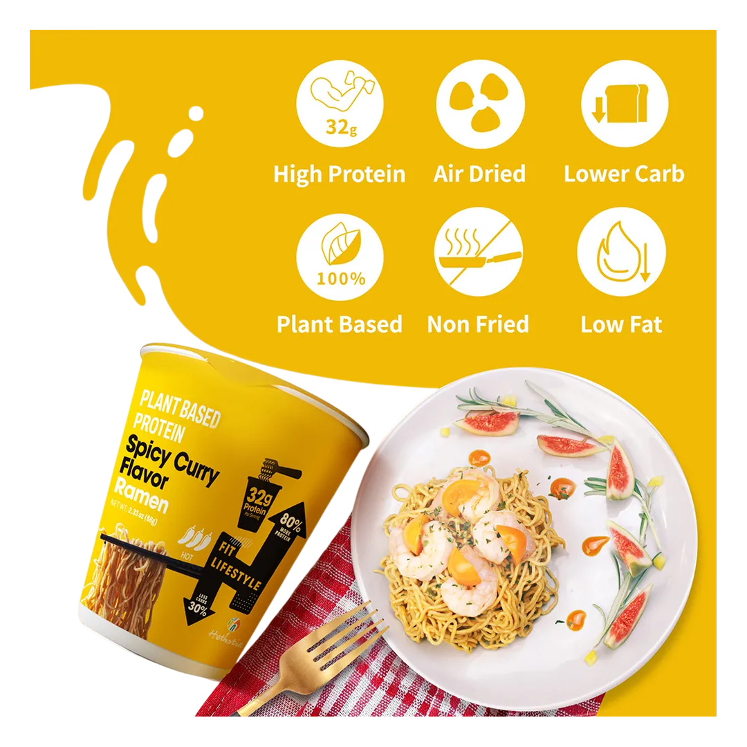 Low Carb High Protein Noodles With Spicy Curry Flavor