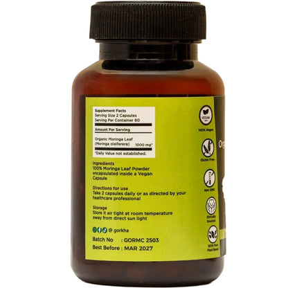 Gorkha Organic Pure Moringa Capsules