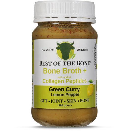 Best Of The Bone Grass-Fed Bone Broth Concentrate - Green Curry & Lemon Pepper