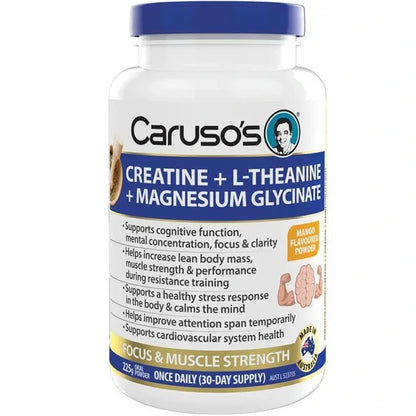 Carusos Creatine + L-Theanine + Mag-Glycinate Powder