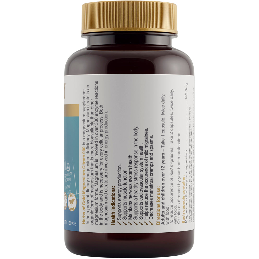 Herbs of Gold Magnesium Citrate 900