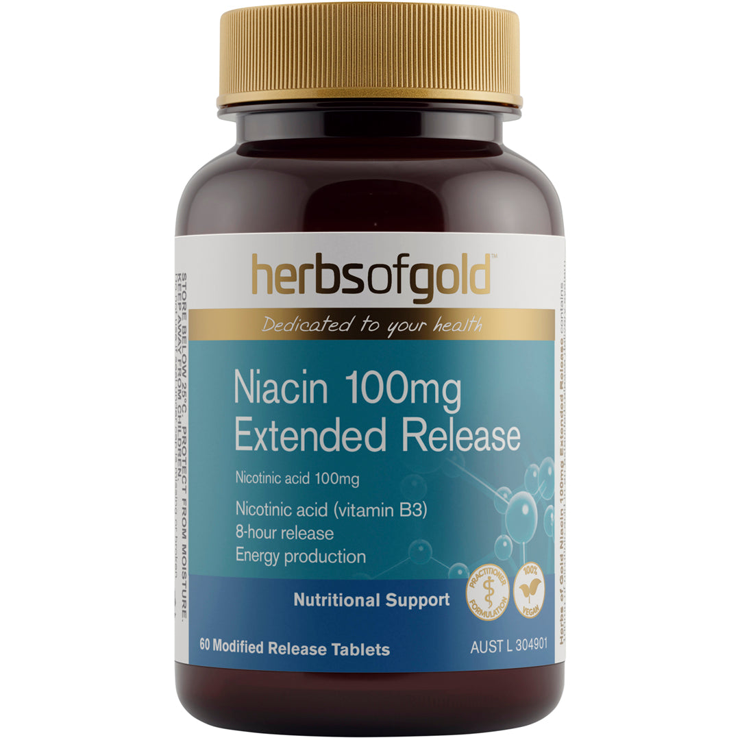 Herbs of Gold Niacin 100mg Extended Release