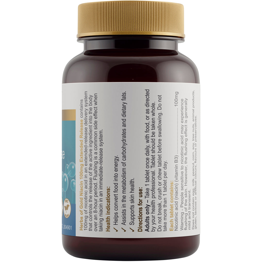 Herbs of Gold Niacin 100mg Extended Release