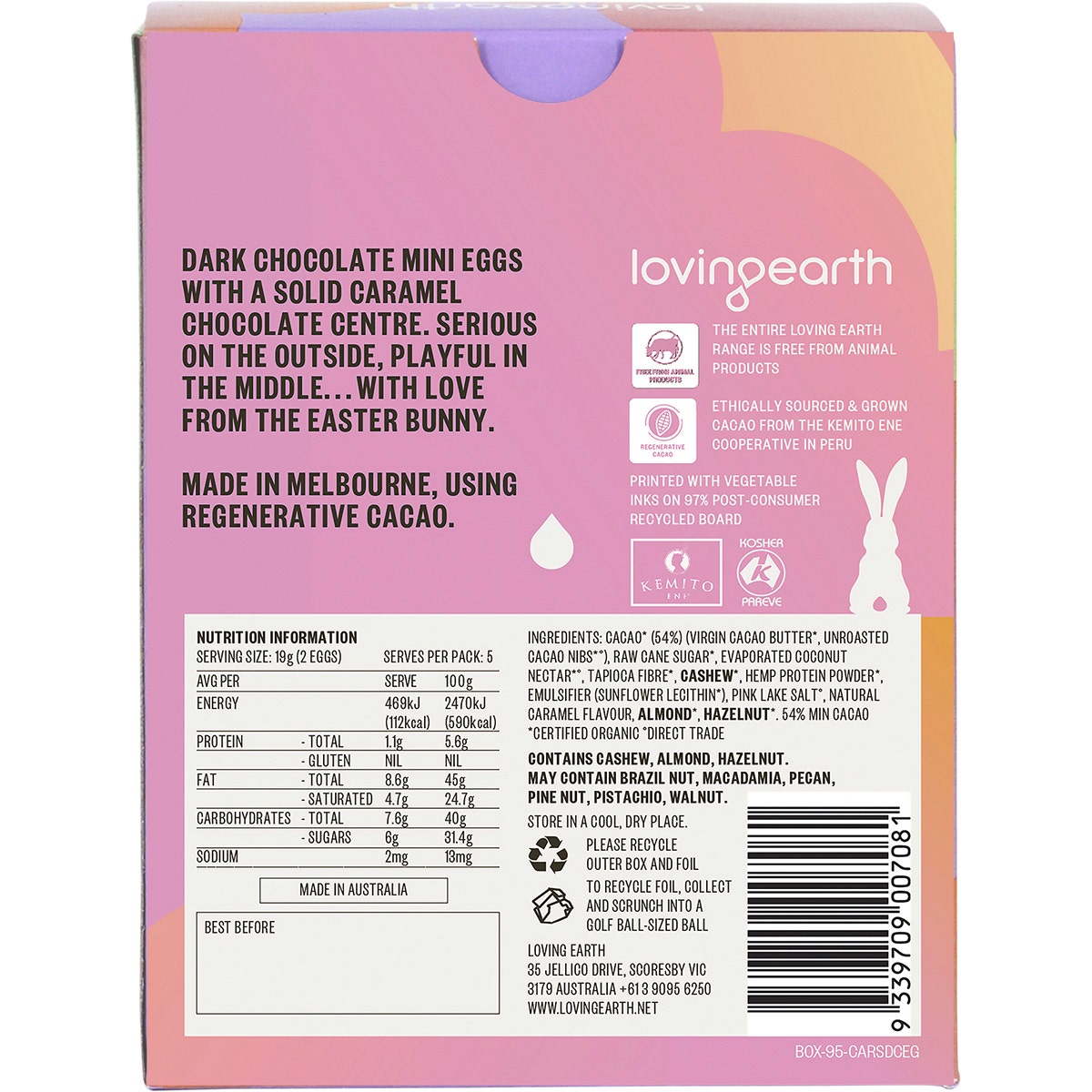 Loving Earth Chocolate Caramel Eggs Evelyn Faye Nutrition