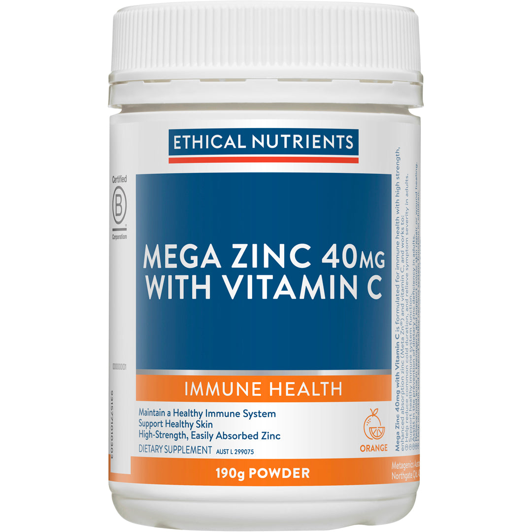 Ethical Nutrients Mega Zinc with Vitamin C Powder