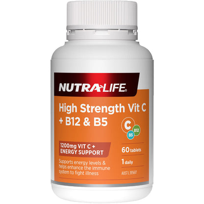 Nutra-Life High Strength Vitamin C + B12 & B5