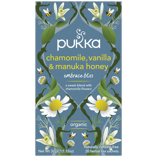 Pukka Herbs Chamomile, Vanilla & Manuka Honey Tea