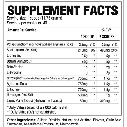 Raw Nutrition Pump Non-Stim Pre-Workout