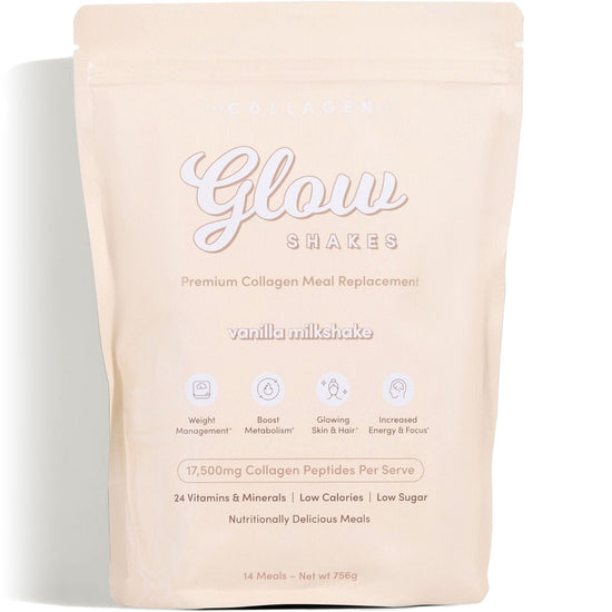 The Collagen Co. Glow Shakes Collagen Meal Replacement Evelyn Faye Nutrition