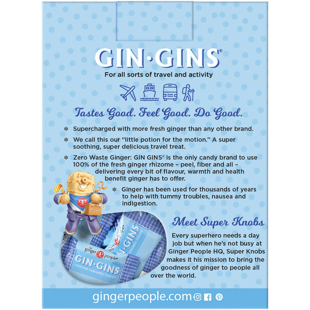The Ginger People Gin Gins Super Strength Ginger Candy