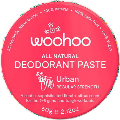 Woohoo All Natural Deodorant Paste Regular Strength (Urban)