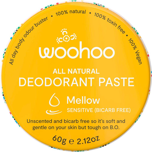 Woohoo All Natural Deodorant Paste Sensitive Bicarb Free (Mellow)