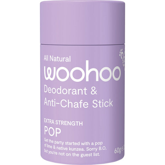 Woohoo Deodorant & Anti-Chafe Stick (Pop)