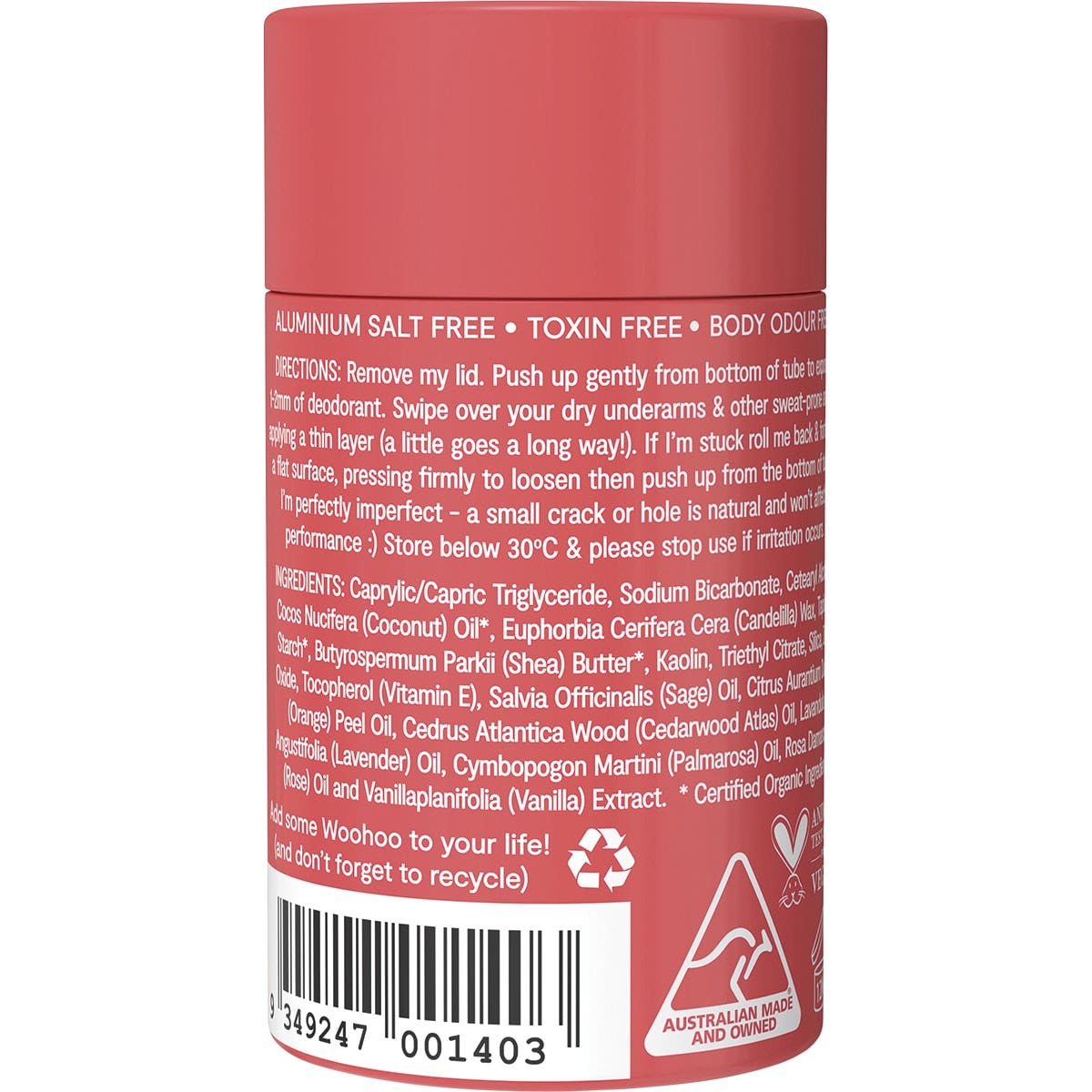 Woohoo Deodorant & Anti-Chafe Stick (Urban)