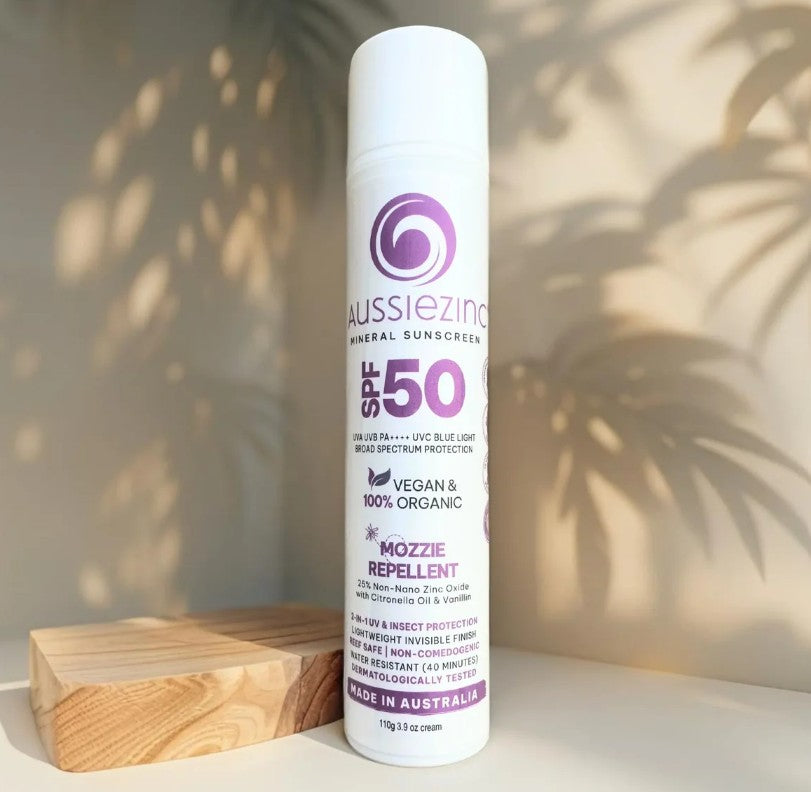 Aussiezinc Mineral Sunscreen SPF50+ Mozzie Repellent