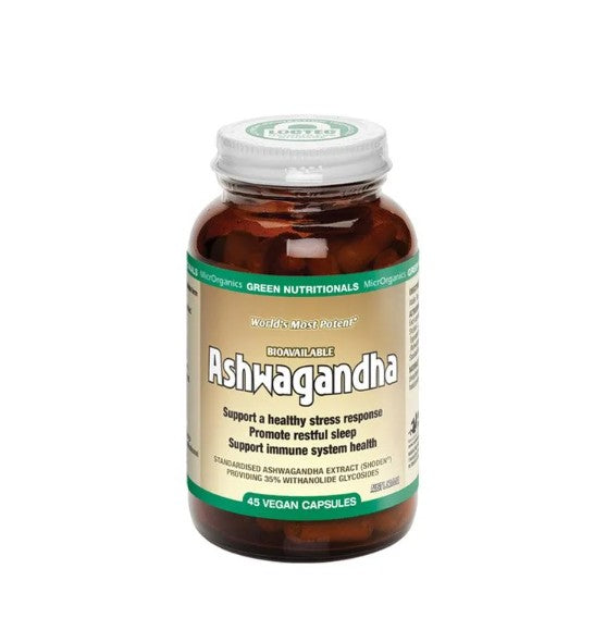 Green Nutritionals Bioavaiable Ashwagandha 45 Vegan Capsules