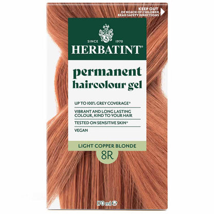 Herbatint Permanent Hair Colour Gel Copper Tones - 8R (Light Copper Blonde)