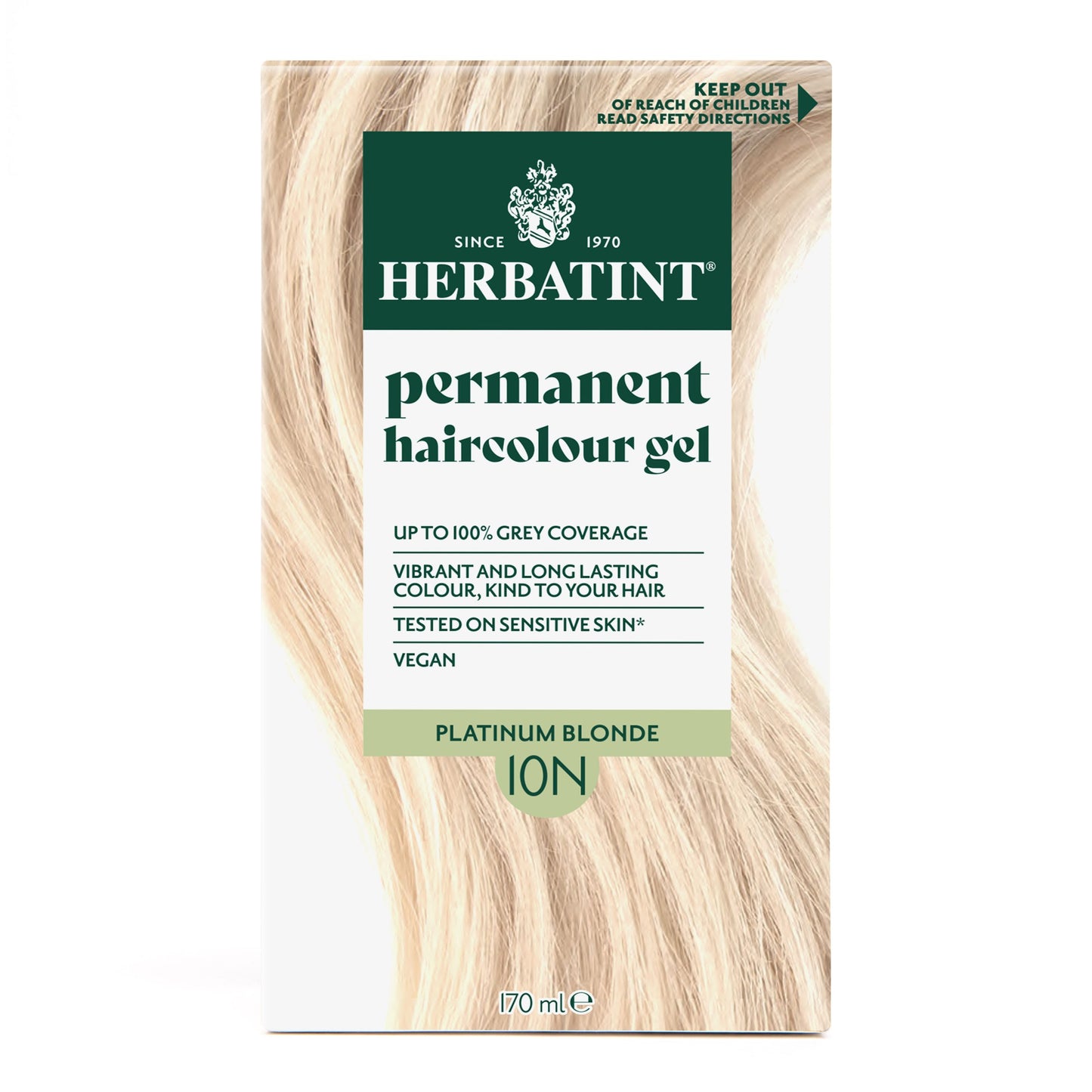 Herbatint Permanent Hair Colour Gel Natural Tones - 10N (Platinum Blonde)