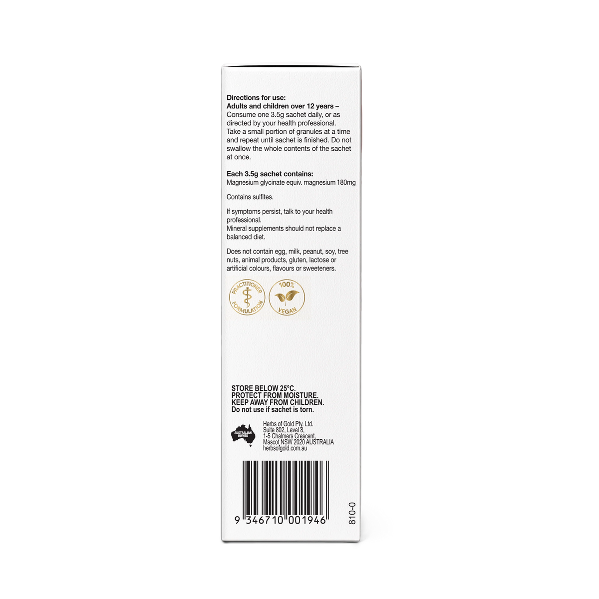 Herbs of Gold Magnesium Glycinate ActivBeads
