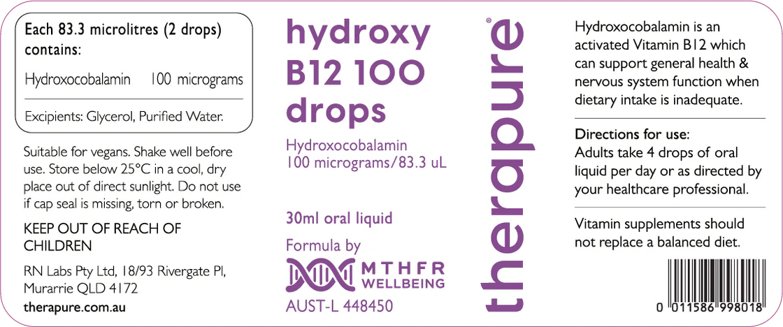 Therapure Hydroxy B12 100 Drops