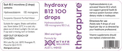 Therapure Hydroxy B12 100 Drops