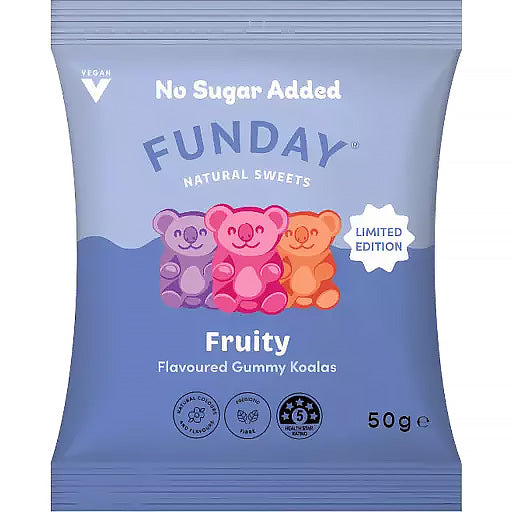 Funday Natural Sweets Fruity Flavoured Gummy Koalas