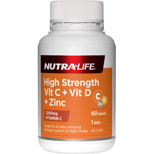 Nutra-Life High Strength Vitamin C + D + Zinc