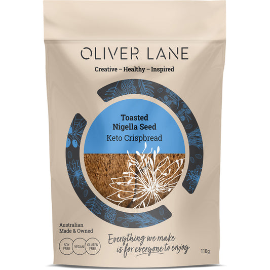 Oliver Lane Keto Crispbread Toasted Nigella Seed