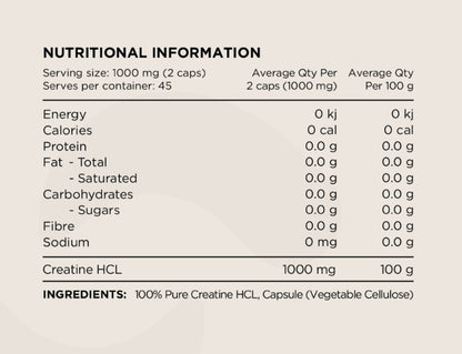 Switch Nutrition Creatine HCL Capsules