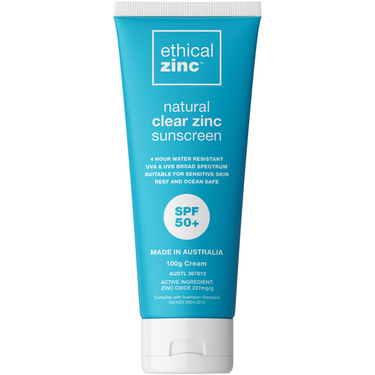 Ethical Zinc SPF50+ Natural Clear Zinc Sunscreen
