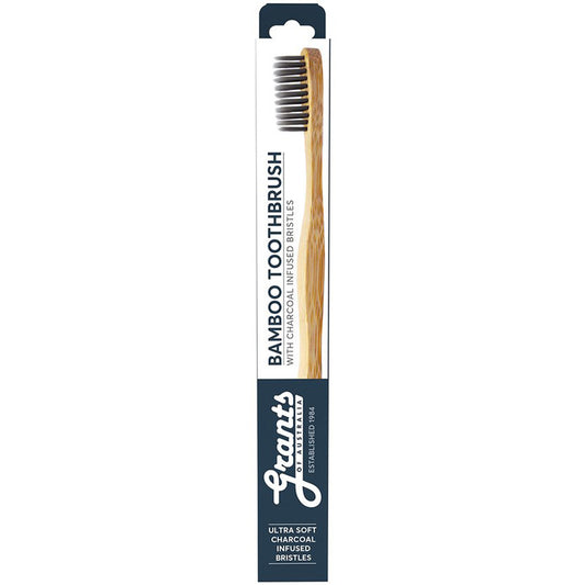 Grants Ultra Soft Charcoal Adult Bamboo Toothbrush