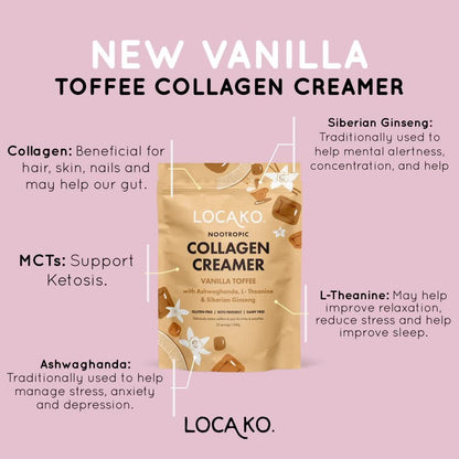 Locako Collagen Creamer Nootropic Vanilla Toffee