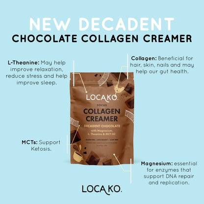 Locako Collagen Creamer Focus Decadent Chocolate