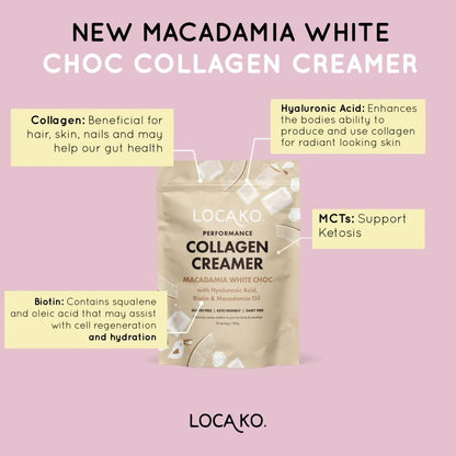 Locako Collagen Creamer Performance Macadamia White Choc