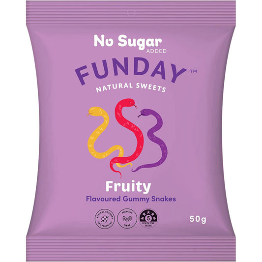 Funday Natural Sweets Fruity Flavoured Gummy Snakes