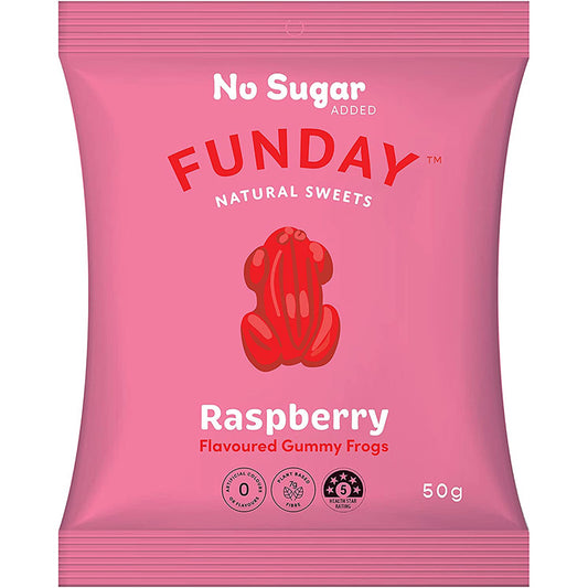 Funday Natural Sweets Raspberry Flavoured Gummy Frogs