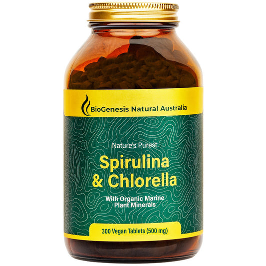 BioGenesis Spirulina & Chlorella + Marine Minerals Tablets
