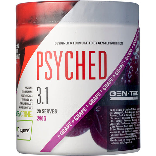 Gen-Tec Nutrition Psyched 3.1 Pre Workout WORKOUT