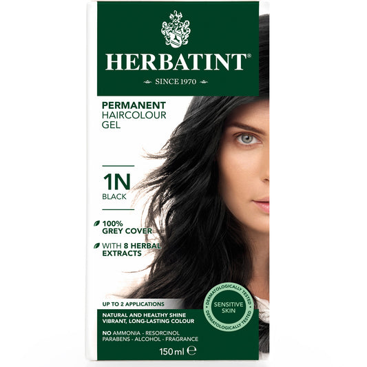 Herbatint Permanent Hair Colour Gel Natural Tones - 1N (Black)