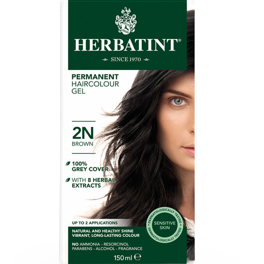 Herbatint Permanent Hair Colour Gel Natural Tones - 2N (Brown)
