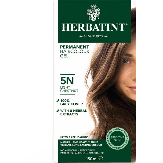 Herbatint Permanent Hair Colour Gel Natural Tones - 5N (Light Chestnut)