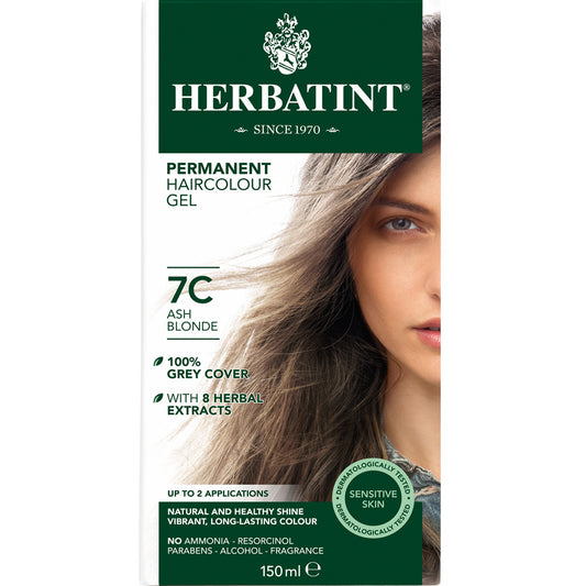 Herbatint Permanent Hair Colour Gel Ash Tones - 7C (Ash Blonde)