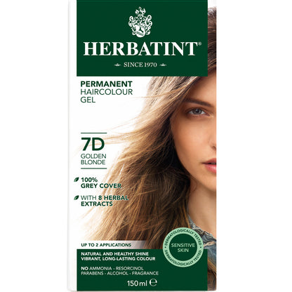 Herbatint Permanent Hair Colour Gel Golden Tones - 7D (Golden Blonde)